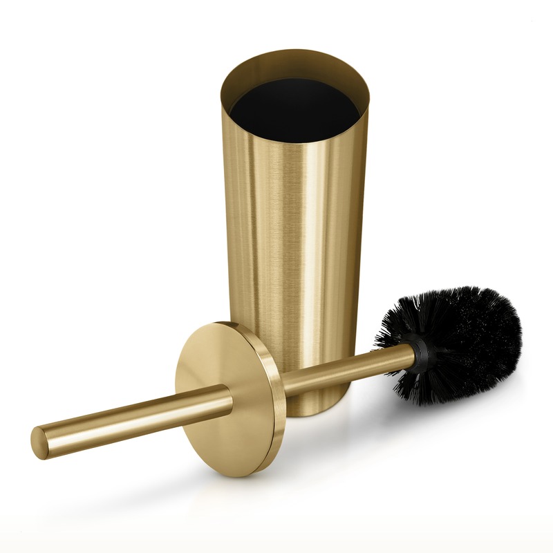 Gold Toilet Brush & Holder Set